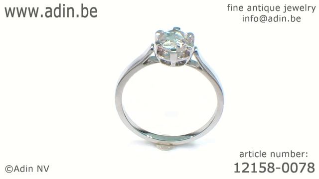 Platinum estate engagement ring with big rose cut diamond (12158-0078) смотреть онлайн