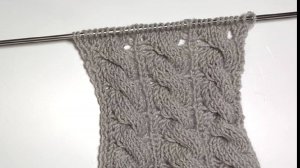 Узор спицами "Косы с ажуром" со схемой и советом по применению