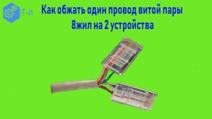 Как обжать один провод витой пары 8жил на 2 устройства