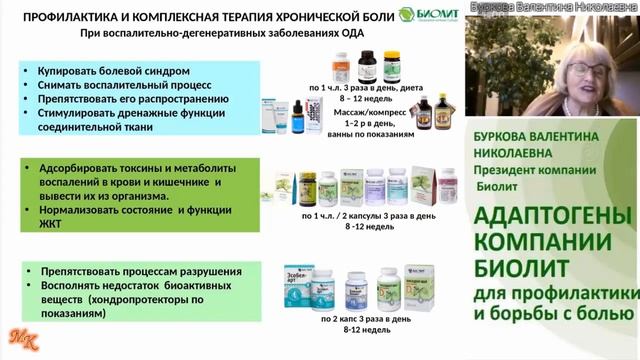 Боль. Часть 2. Адаптогены Биолит для профилактики и борьбы с болью Буркова В.Н.  27.12.2020