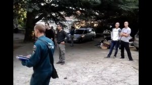 Пожар в Ялте на улице Найденова