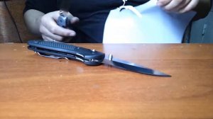 Benchmade Griptilian vs Ontario RAT 1   тест 1