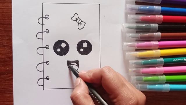 How To Draw A Cute NoteBook Kids Drawing смотреть онлайн