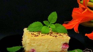 Творожная запеканка с заварным кремом.