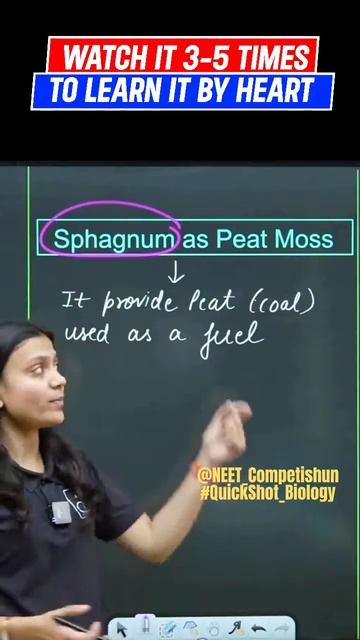 Which Bryophyte is Known As PEAT MOSS  | QuickShot Biology | #ncert#neetpreparation#medicalentrance