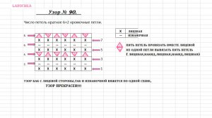 УЗОР № 90  УЗОРЫ С ВЫПУКЛЫМИ ФИГУРАМИ.(ДВОЙНЫЕ)