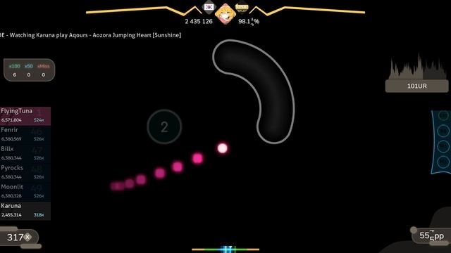 Karuna | Aqours - Aozora Jumping Heart [Sunshine] +HDDT 98.68% {#1 626pp FC} - osu!