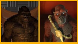 Skar King and Shimo Fight Godzilla and Kong