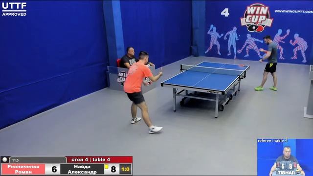 16:00 Резниченко Роман 3-0 Найда Александр стол 4 ЮГ-3 07.08.21 смотреть онлайн