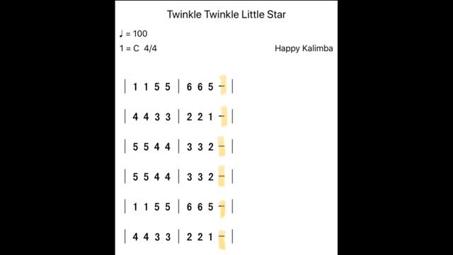 Kalimba Tutorial for Beginners/kids: Lesson 5 - How to Play Kalimba “Twinkle Twinkle Little Star”