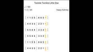 Kalimba Tutorial for Beginners/kids: Lesson 5 - How to Play Kalimba “Twinkle Twinkle Little Star”