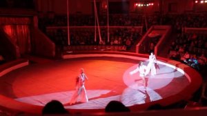 Трио воздушных гимнастов на римских кольцах Мещановы