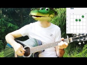 Одна из самых легких песен - "ГОЛУБОЙ ВАГОН". Разбор на гитаре, простые аккорды в Am