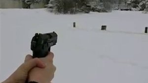 Стрельба из травматического пистолета Grand Power T12