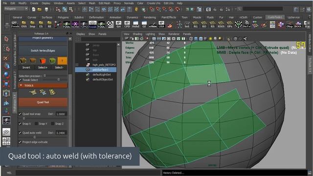 froRetopo 3.4 - Retopology script for Maya