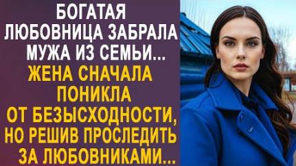 Богатая любовница забрала мужа из семьи из семьи... Жена сначала поникла от безысходности, но решив