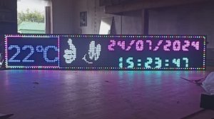 Бегущая строка 195х35х5 см полноцветного свечения wifi