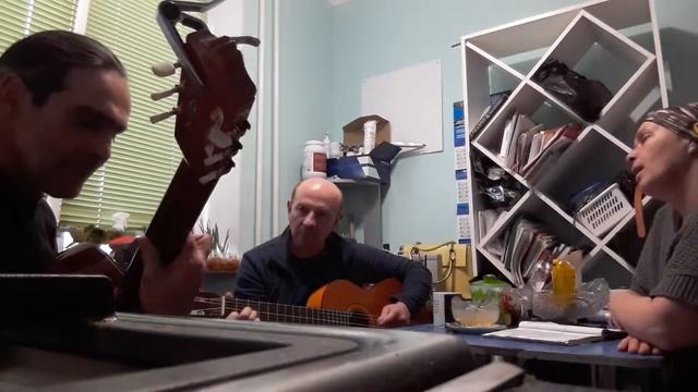 "Повозочка". Репетиция квартета "Чужаси", авторы песни Николай Старченко, Леонид Макаров(Тюмень)
