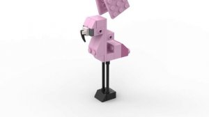 LEGO. Как построить птицу Фламинго из лего. Полибег 40068 #lego #tutorial #bricklady