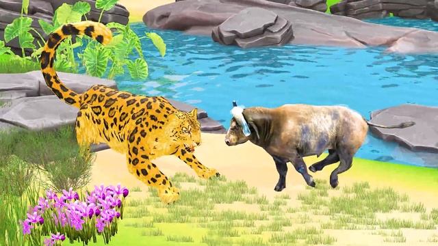 10 Mammoth Elephant Cow vs 10 Zombie Bull vs 10 Giant Lion Tiger Attack Cow Gorilla Save By Mammoth