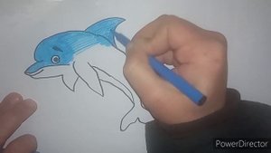 HOW TO DRAW AND COLOR A DOLPHIN // КАК НАРИСОВАТЬ И ПОКРАСИТЬ ДЕЛЬФИНА
