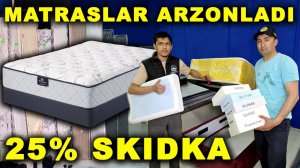 YANGILIKNI TEZDA KO'RING MATRASLAR ARZONLADI 25% SKIDKADA ARTAPED MATRAS CAMFORD MATRASLAR NARXLARI