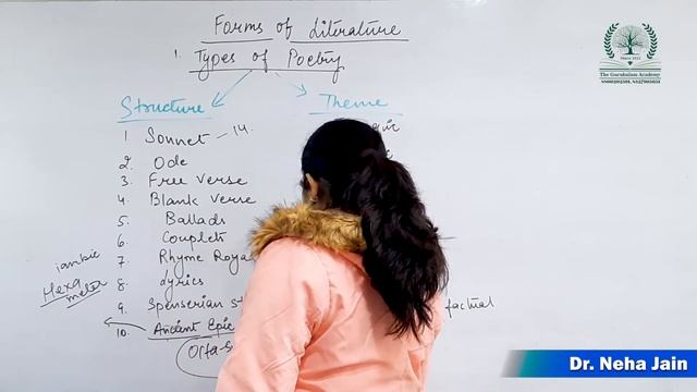 FORMS OF LITERATURE: "TYPES OF POETRY" 1. structure & 2. themes explained by Dr. neha Jain #englis смотреть онлайн
