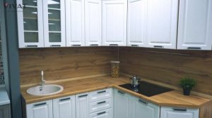 Сочетание каркаса Дуб Вотан и фасадов кухонь Виват