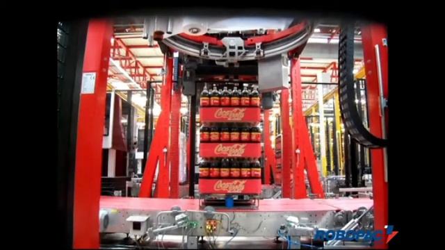 Genesis Cube automatic stretch wrapper by Robopac USA - KHS Cobega Spain - Coca Cola 2 Liters смотреть онлайн