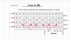 УЗОР № 96  УЗОРЫ С ВЫПУКЛЫМИ ФИГУРАМИ
