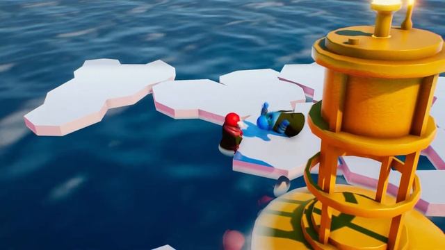 ДЕД ОБЕЗУМЕЛ!!! ПЫТАЕТСЯ НАС СКИНУТЬ?!!! GANG BEASTS смотреть онлайн