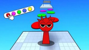 Спрунки Raddy Играет в Угадай Цвет Obby в РОБЛОКС(ROBLOX) | Incredibox Sprunki