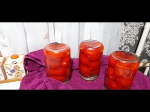 Заготовки на зиму //Помидоры без уксуса на зиму//Томаты в собственном соку с базиликом и чесноком//