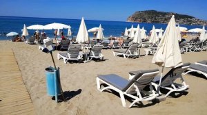 Beach of Big Blue Sky hotel, Alanya, Turkey. June, 24, 2023.