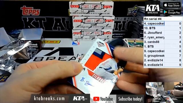 KTAuthentics - 2020 Panini Stars and Stripes Baseball 5 hobby box break - Random Serial Number #4