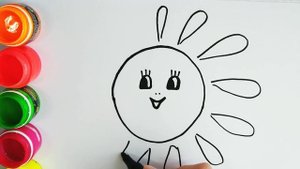 сурет салу . Күнге сурет салу . Сурет салып уйрену . балаларға арналған сурет