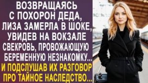 Возвращаясь с похорон деда, Лиза замерла в шоке, увидев на вокзале свекровь, провожающую беременную