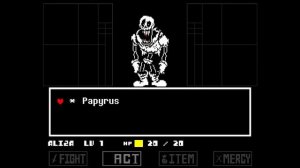 Horrortale Papyrus Battle Teaser 1 (Fan-Made Fight)
