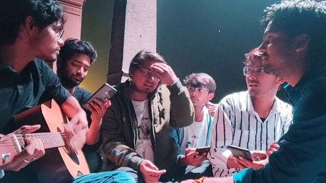 Doori song cover teacher on guitar [ T.O.G ] assi Ghat Kashi banaras Varanasi , 12 AM mid night lif