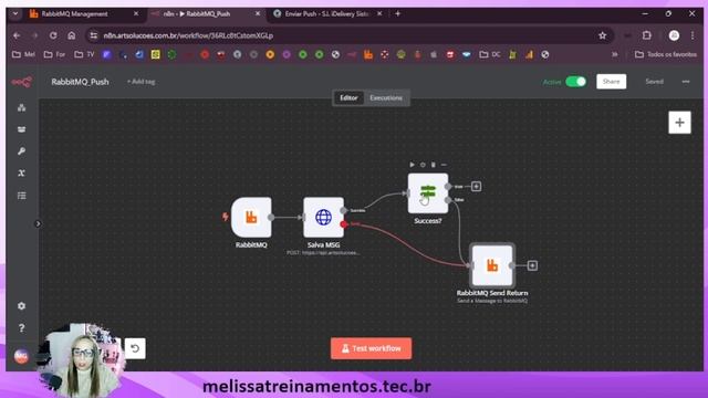 Vamos falar de RabbitMQ  N8N FlutterFlow e Lazarus com Horse com PUSH Notificação