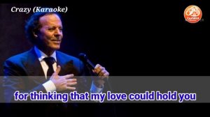 CRAZY | JULIO IGLESIAS | KARAOKE | LOWER KEY -2.0 | HD