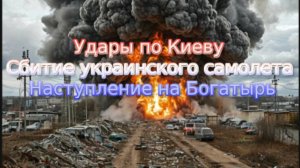Новости СВО Сегодня-  Удары по Киеву     Сбитие украинского самолета   Наступление на Богатырь