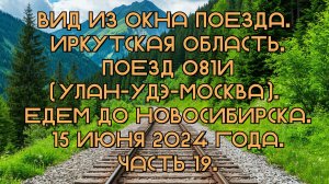 Вид из окна поезда. Иркутская область. Поезд 081И. Едем до Новосибирска. 15 июня 2024 года. Часть 19