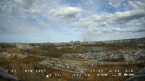 Crux35 HD Dji Vistа, угол наклона камеры около 45 градусов.