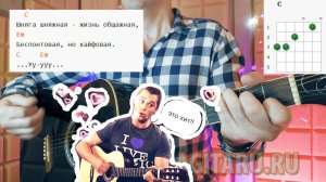 Кузя из т/с Универ - ШНЯГА ШНЯЖНАЯ. Аккорды, разбор со вступлением, на гитаре