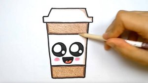 КАК НАРИСОВАТЬ СТАКАН С КОФЕМ