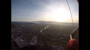 Пролетая над мукачевским аэродромом и Мукачевом