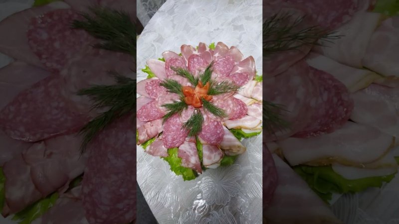 Мясная тарелка на праздничный стол