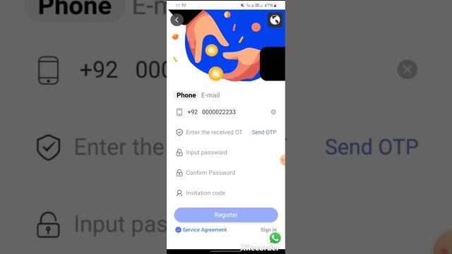 How to sign up on radar media by using Phone number or email address.