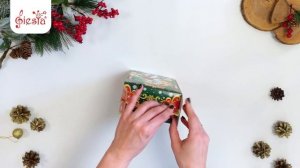 Новогодние коробки. Подарочная коробка «Огоньки» - подарочная упаковка для конфет на Новый Год